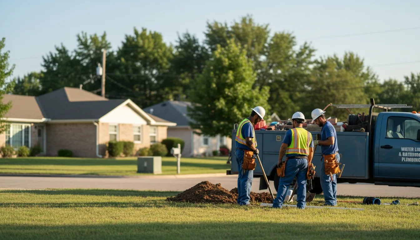 Residential water line and bathroom plumbing service in Burt, MI